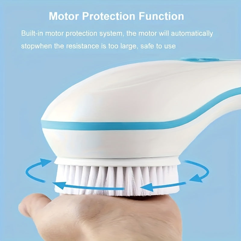 A Electric Bath Shower Brush with 6 Intensity Level Adjustments