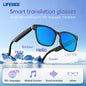 Smart Glasses with 144 Languages, Blue Light Filtering Polarized Lenses, Low Latency Audio
