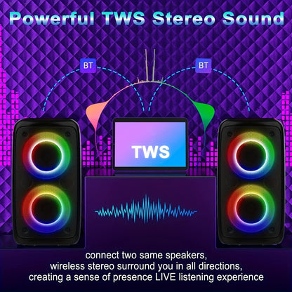 Portable Karaoke Machine with Dual Speakers