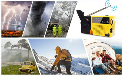 Emergplan Classic Portable Mini Hand Crank Emergency Radio with LED Flashlight
