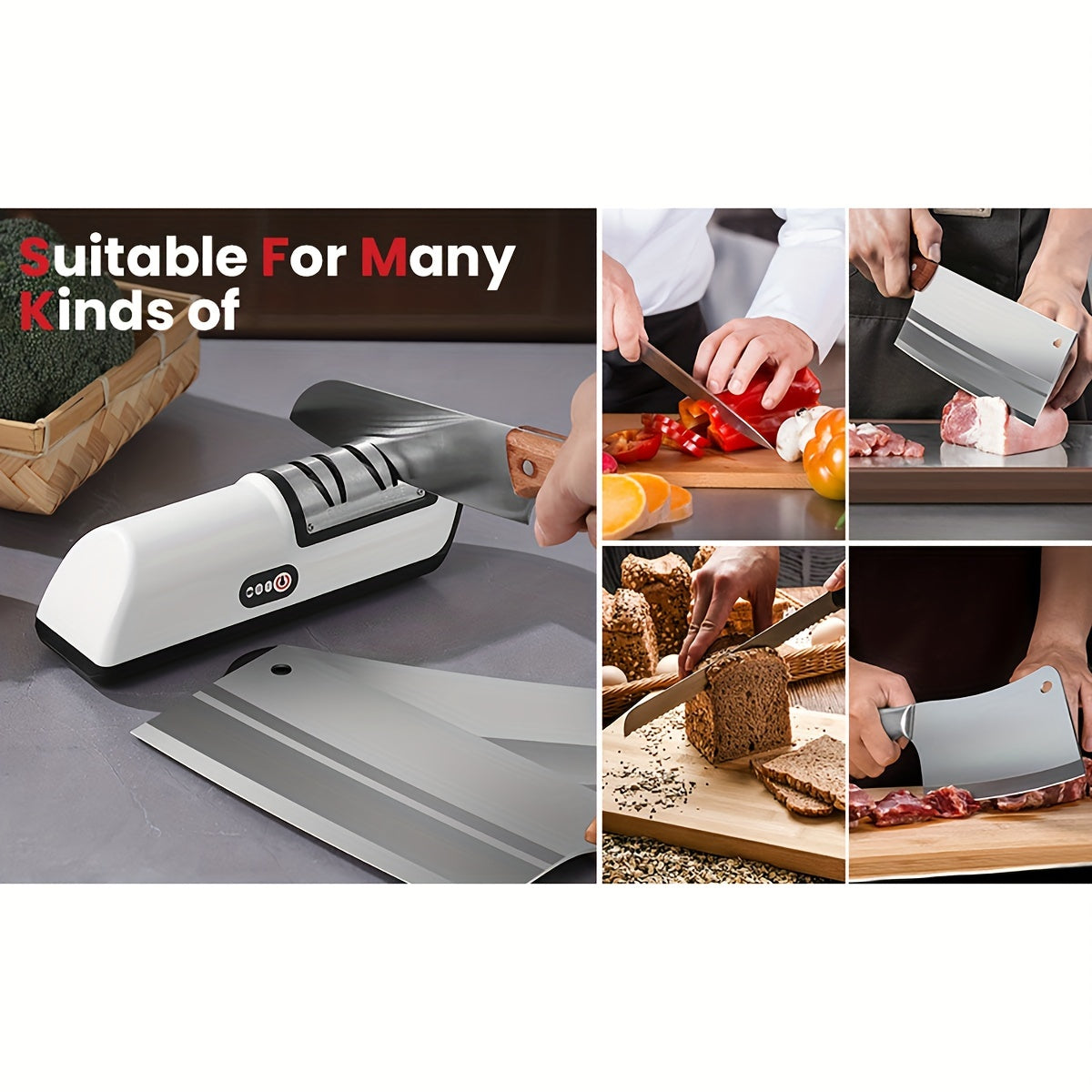 Professional USB Rechargeable Electric Knife Sharpener