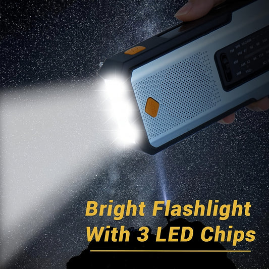 Daykit Emergency Hand Crank Radio with 3-LED Flashlight