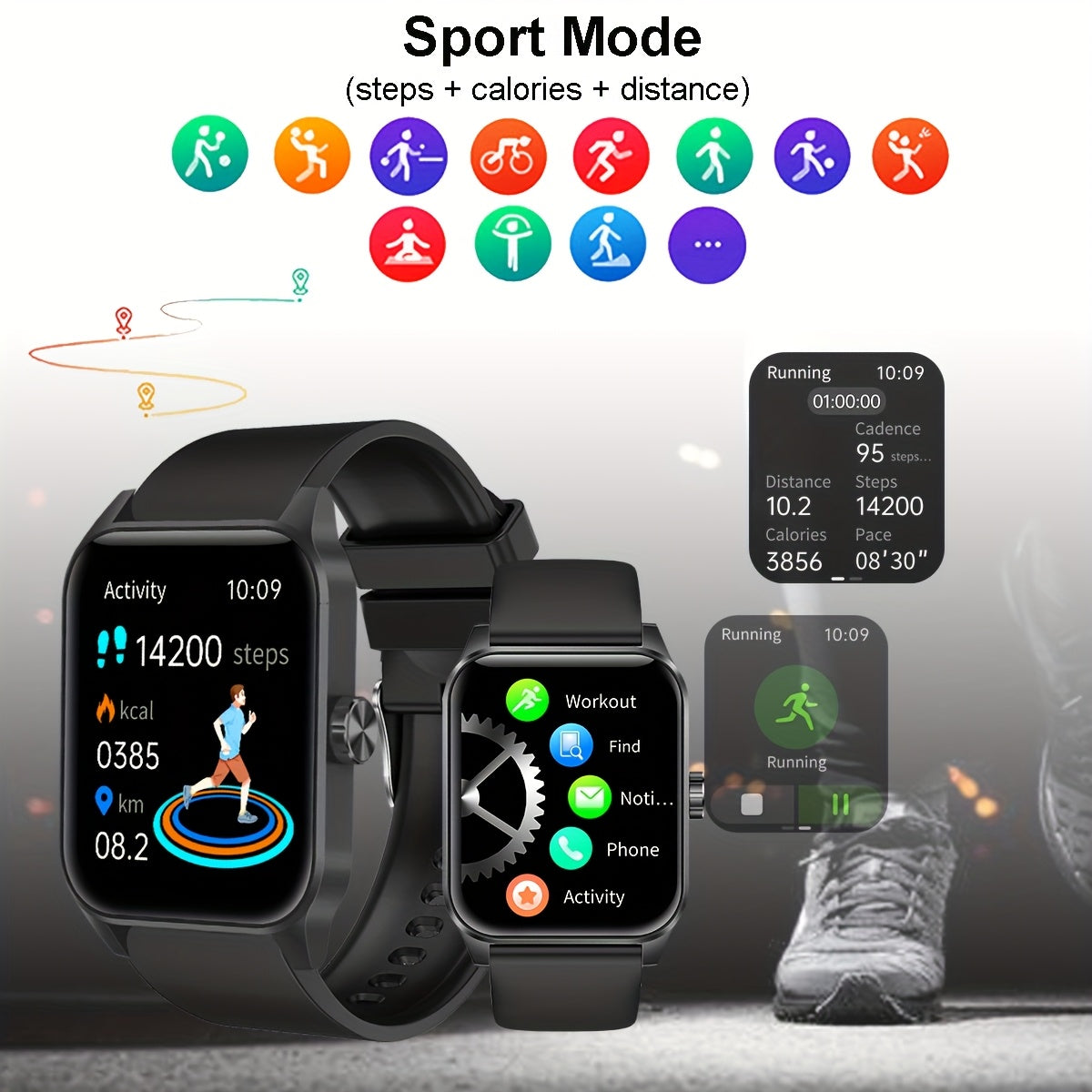 Coiusor Men'S Smart Watch - 4.7cm HD Full Touch Screen,